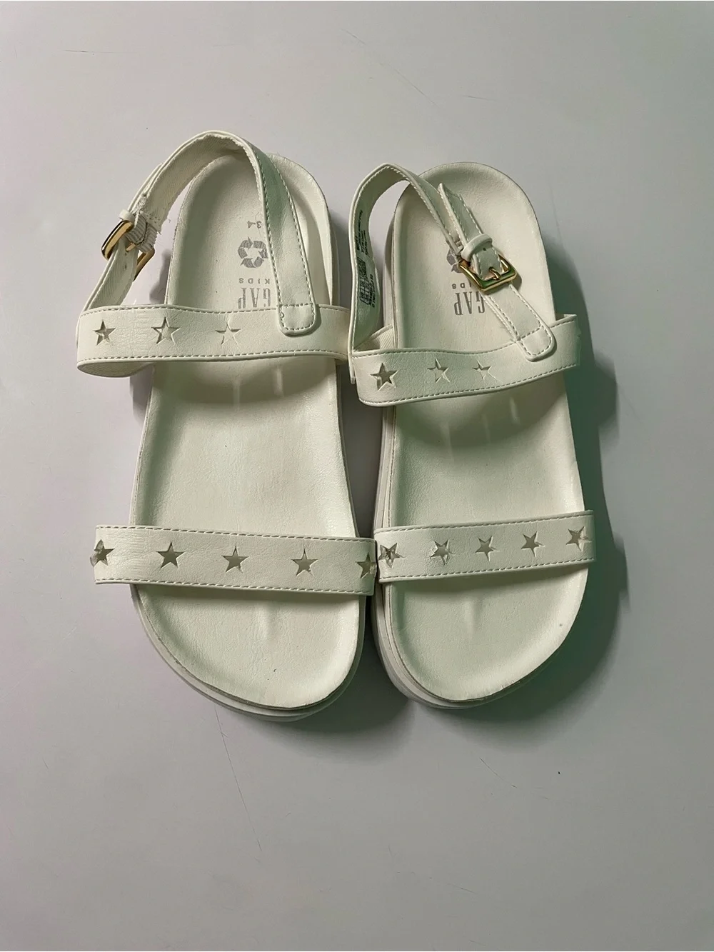 GAP White Star Accent Kids Buckle Strap Sandals